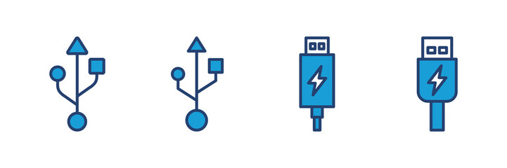 Usb icon vector. Flash disk icon vector