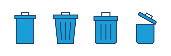 Trash icon vector. trash can icon. delete icon vector. garbage