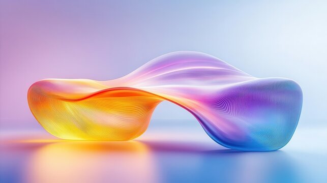 Futuristic furniture made from nano materials, able to reshape itself on demand, glowing as the nanotech morphs into new forms, Ultra HD, Photorealistic, copy space for text