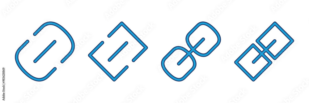 Poster link icon vector. hyperlink chain symbol.