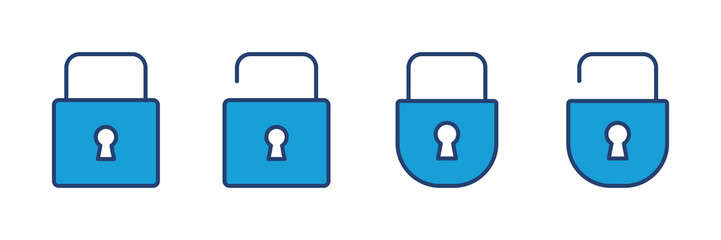 Lock icon vector. Padlock icon vector. Encryption icon. Security symbol