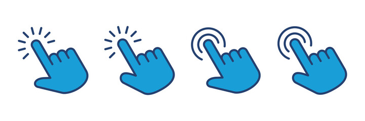 Hand cursor icon. cursor icon vector. hand cursor icon click