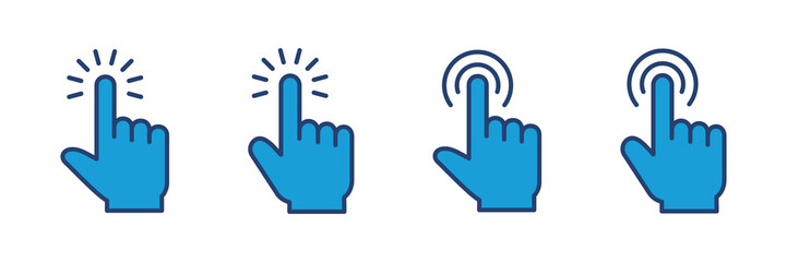 Hand click icon vector. pointer icon vector. hand cursor icon vector