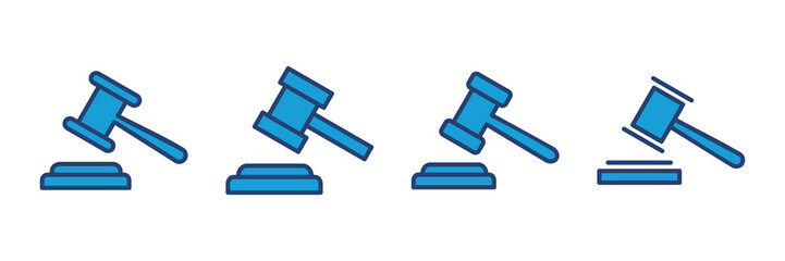 Gavel icon vector. judge gavel icon vector. law icon vector. auction hammer