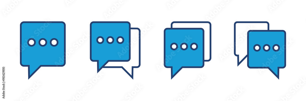 Poster chat icon vector. speech bubble icon. comment icon vector. message. contact us