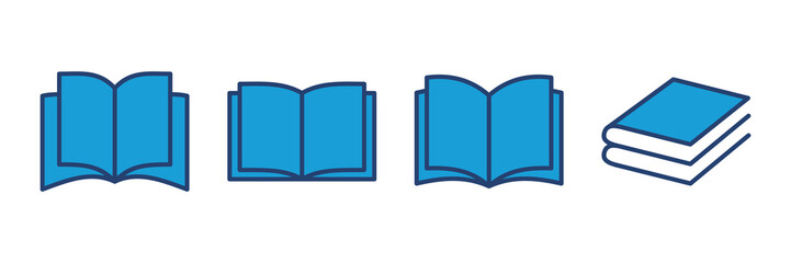Book icon vector. open book icon vector. ebook icon