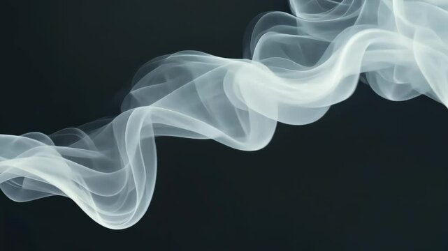 Fog Smoke Vapor Shot of Swirling Patterns Against a Black Background Ethereal and Misty Design, Mysterious and Atmospheric Themes, Suitable Backgrounds and Artistic Creations High-Resolution Image