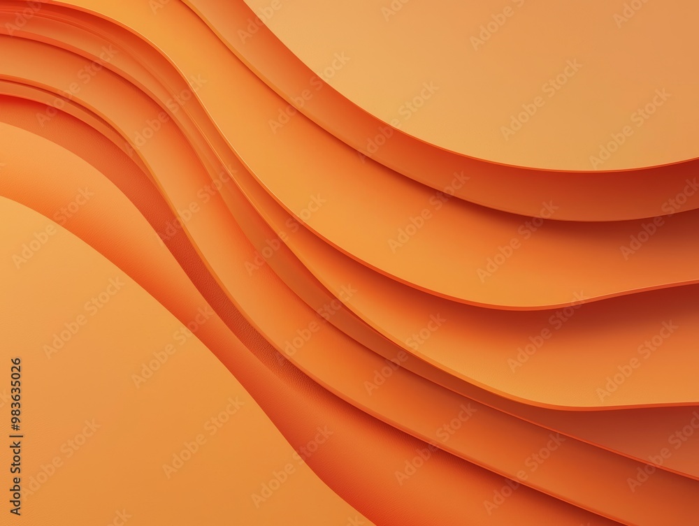 Poster orange color abstract minimal background, modern concept with copy space - ai