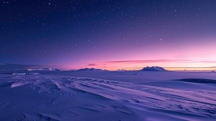 Arctic Landscape Under Starry Sky