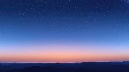Fototapeta premium Starry Night Over Mountains