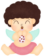 Cupid with jar 