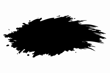 
Grunge badge brush, Black grunge ink stroke vector illustration
