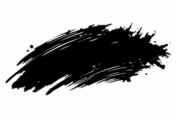 
Grunge badge brush, Black grunge ink stroke vector illustration
