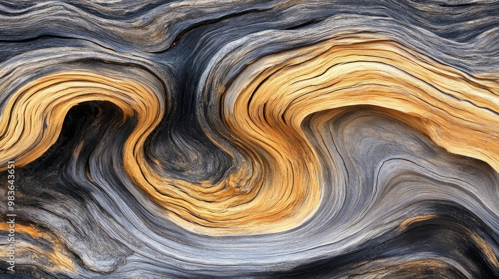 Poster abstract swirling patterns in earthy tones creating a dynamic visual texture.