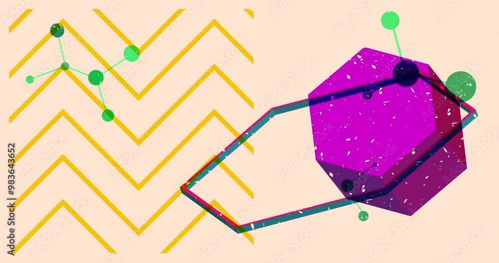 Aufkleber risograph shapes. geometry elements abstract texture. big colorful geometric animation. object in tr