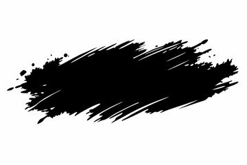 
Grunge badge brush, Black grunge ink stroke vector illustration
