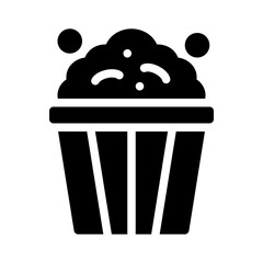 popcorn glyph icon