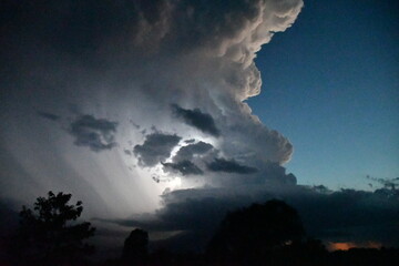 Lightning in Storm Clouds