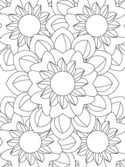 All these designs are hand-drawn and unique 
Flower Beautiful black and white illustration for adult coloring book,
This is a printable Beautiful Zentangle Coloring page for KDP Interior, POD products
