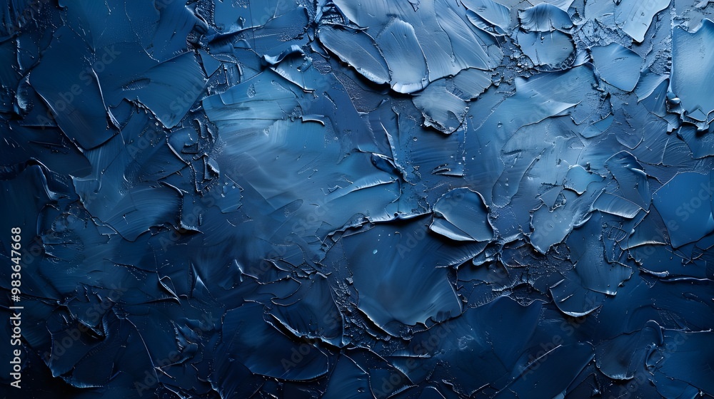 Poster blue abstract background with a lot of splashes and smudges - generated ai