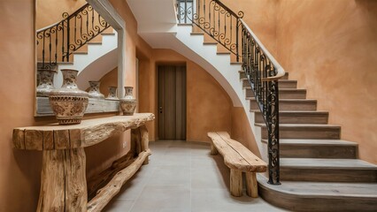 Fototapeta premium staircase in the old building