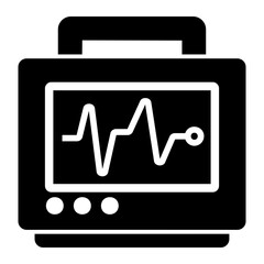 electrocardiogram Solid icon