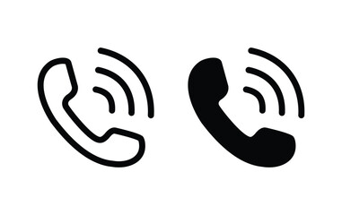 Call icon, phone call sign vector 