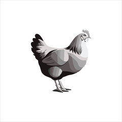 Hen mascot logo concept design