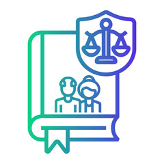 shield Line Gradient Icon