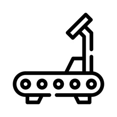 treadmill line icon