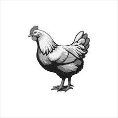 Hen mascot logo concept design