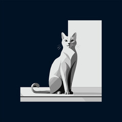 cat mascot logo concept design