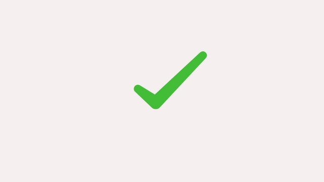Red check mark tick isolated on white background. Check mark icon animation , right mark icon.
Red color Check mark verified selection, check mark sign icon animation, check icon, green checkmark.