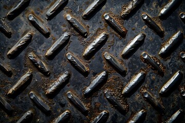 Diamond iron plate texture as a background