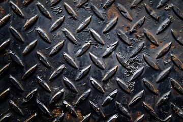Diamond iron plate texture as a background