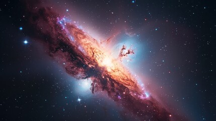 Fototapeta premium Messier 83: A Cosmic Whirlpool of Light and Dust