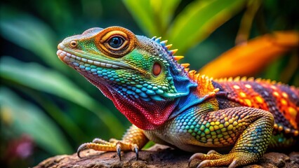 Vibrant lizard vector clipart ideal for creative projects, illustrations, and educational materials. Perfect for adding