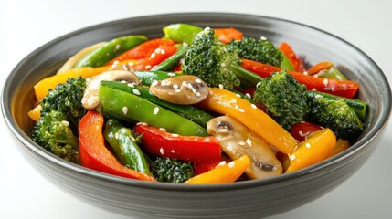 Colorful Stir-Fried Vegetables in a Bowl