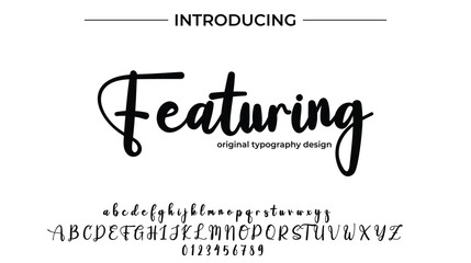 Featuring Font Stylish brush painted an uppercase vector letters, alphabet, typeface