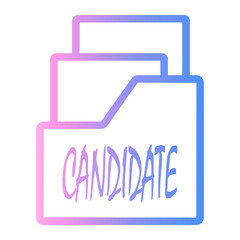 candidates Line Gradient Icon