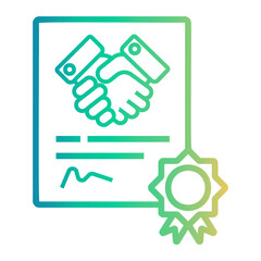 contract Line Gradient Icon
