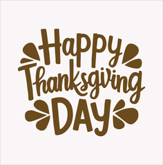 Thanksgiving day Typography lettering Vector silhouette on a white background