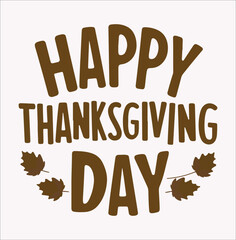 Thanksgiving day Typography lettering Vector silhouette on a white background