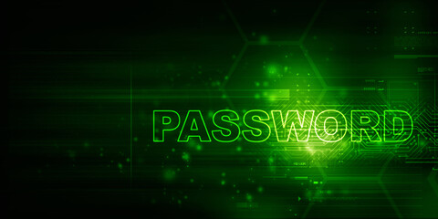 2d illustration abstract password digital 