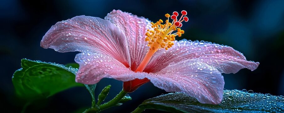 Delicate flower stamen with pollen grains, botanical elegance, nature's reproduction, symbol of fertility :: floral photography, stamen close-up, flower pollination