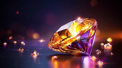 Radiant gemstone with faceted brilliance, natural treasure, geological wonder, symbol of clarity :: gemstone identification, crystal healing, jewelry making