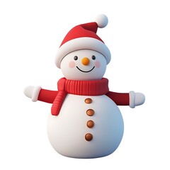 Christmas snowman clipart wearing a red scarf and hat, creating a festive and cheerful atmosphere for holiday celebrations