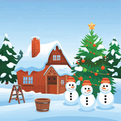 I will create a Christmas vector that is completely new and trademark checked, this is a great design for you