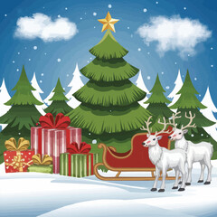 I will create a Christmas vector that is completely new and trademark checked, this is a great design for you