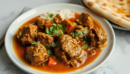 Indian Curry with Naan Bread
